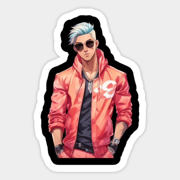 Handsome Asian Boy Sticker by animegirlnft